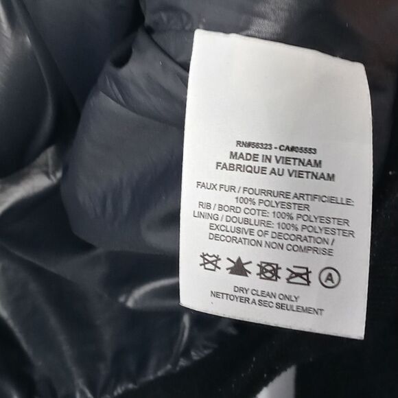 Nike black faux fur zip up jacket size small - Picture 8 of 8